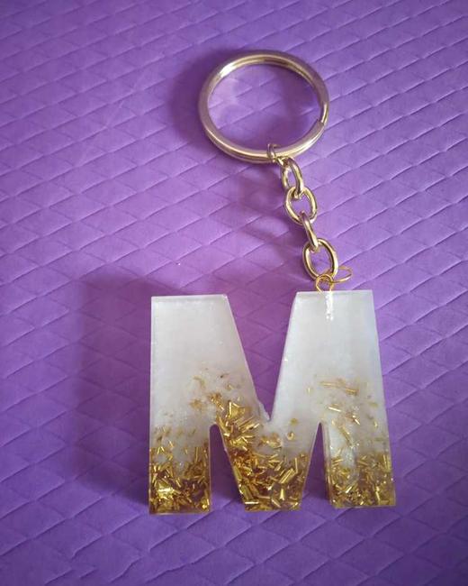 Resin Letter Keychain