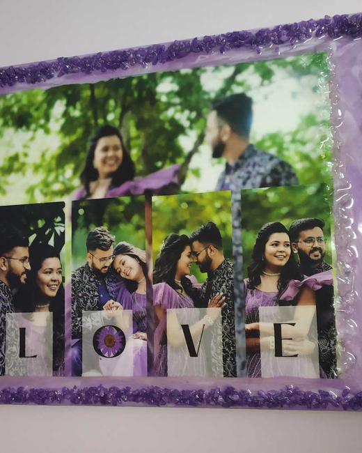 LOVE Amethyst Collage Frame